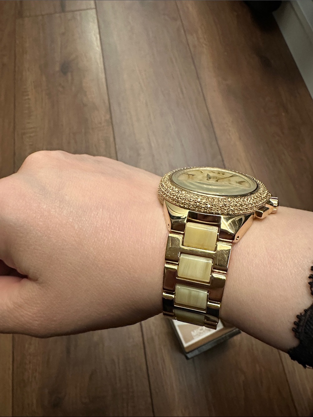 Michael Kors Gold Crystal Pavé Women's Bracelet Watch - Picture 7 of 9
